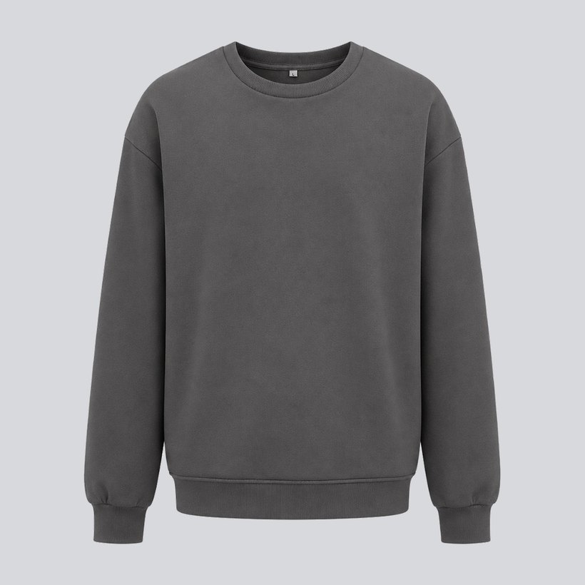 Charcoal crewneck sweatshirt