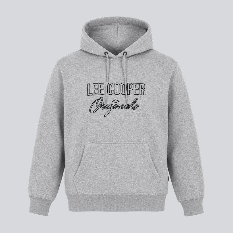 Grey Lee Cooper Originals pullover hoodie