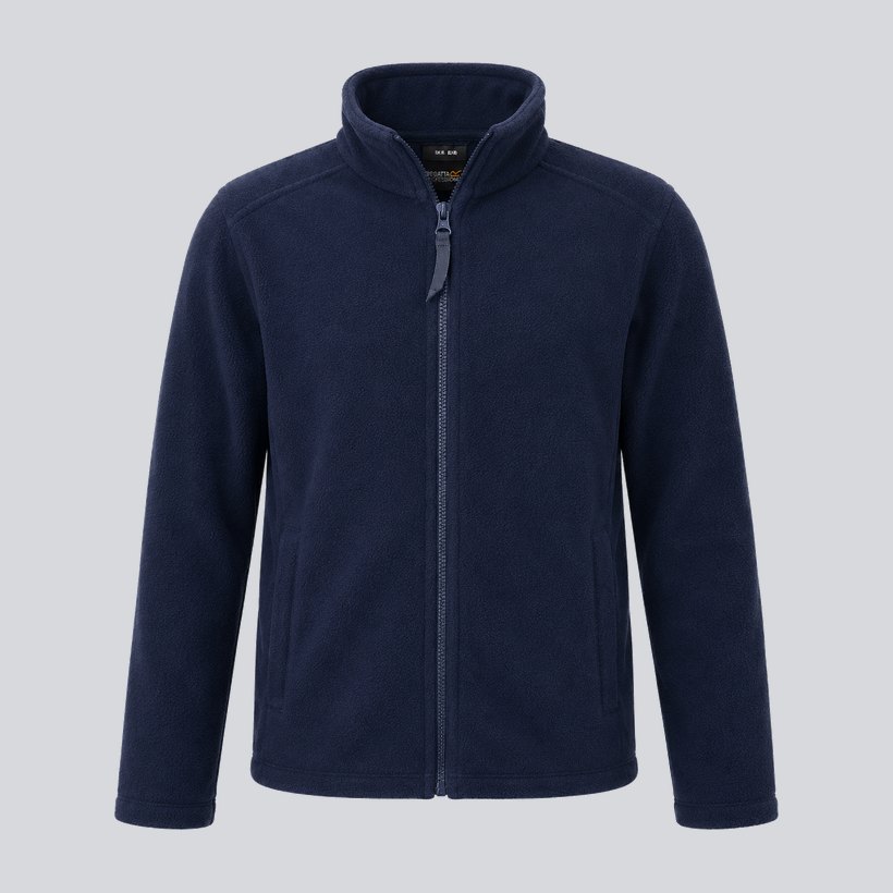 Navy full-zip fleece jacket