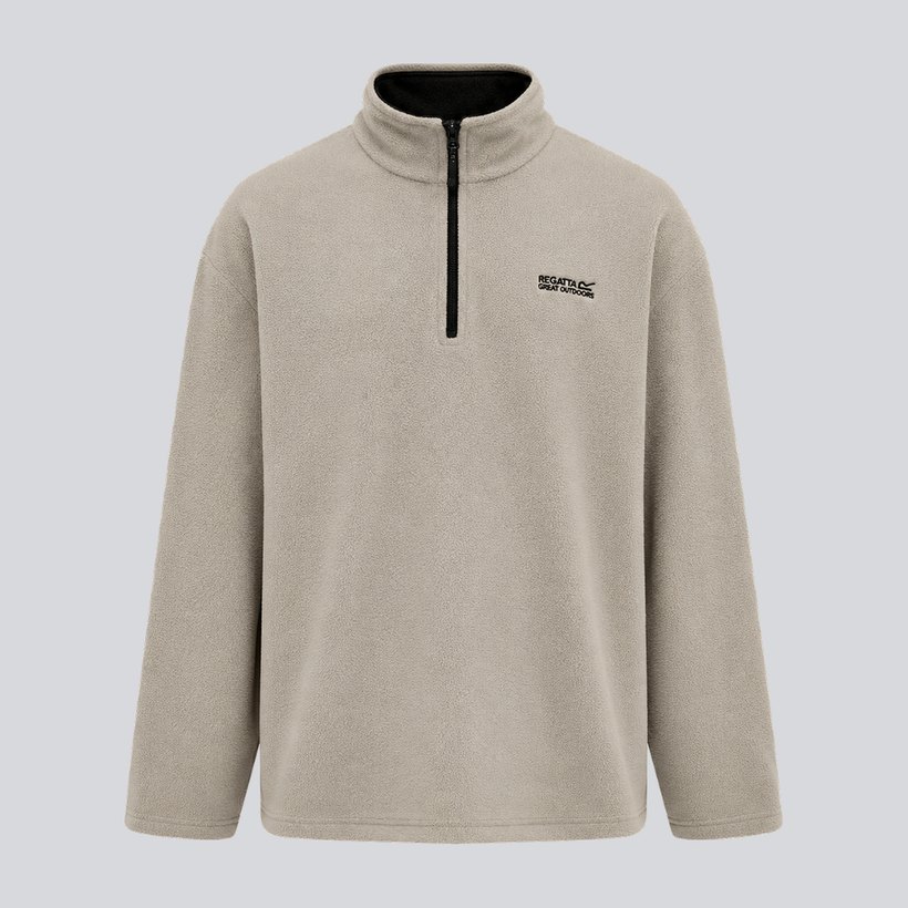 Stone half-zip fleece pullover